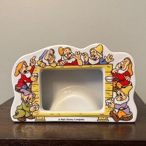 Rare Vintage Ceramic Snow White/Dwarves Photo Frame Japan